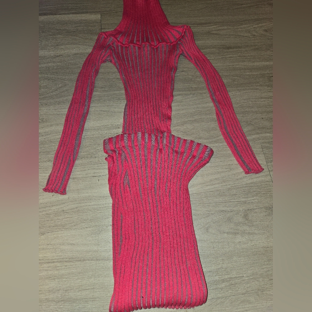 Pink Ribbed Two-Piece Set - Picture 4 of 4